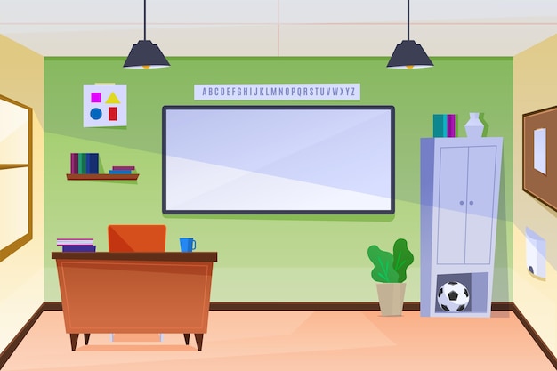 Free Vector empty school class background