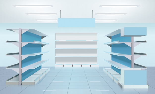 Empty Supermarket Shelves Design