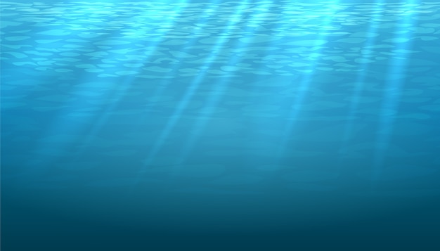 Empty underwater blue shine abstract  background. Light and bright, clean ocean or sea 