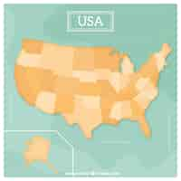 Free vector empty usa map design