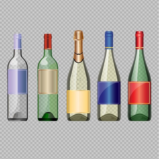 Empty wine bottles