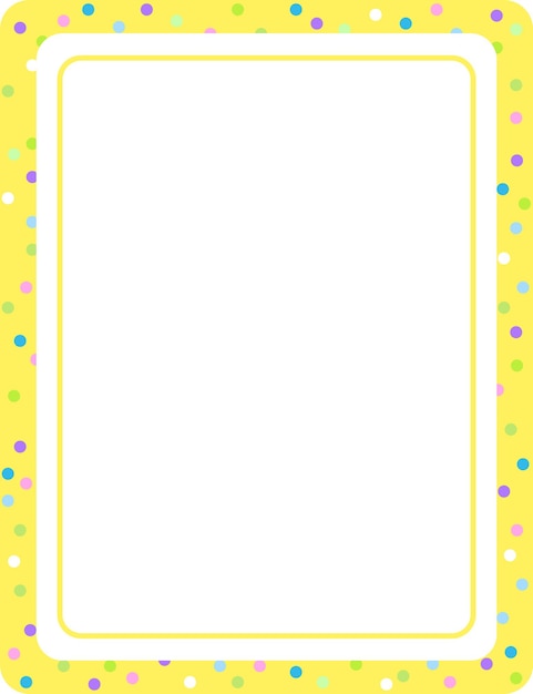 Empty yellow vertical frame banner template