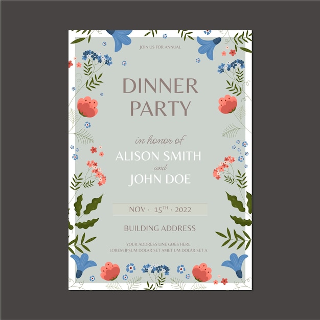 Free vector en
flat design floral dinner party invitation
es
sp
premium resource
cat