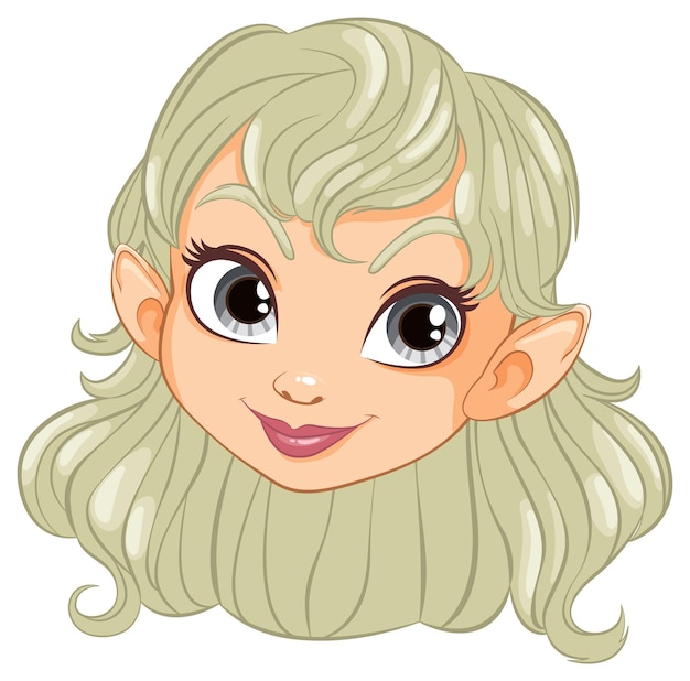 Free Vector enchanted forest elf portrait