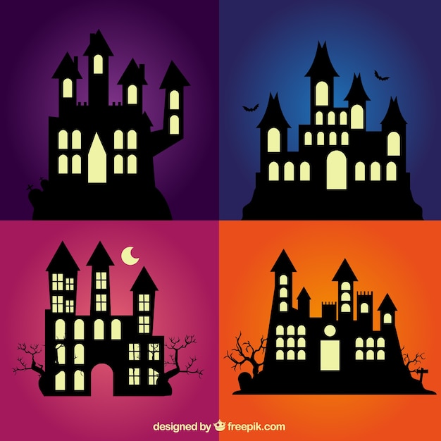 Enchanted house silhouettes