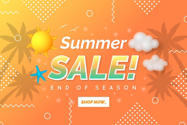 End of season summer sale landing page template