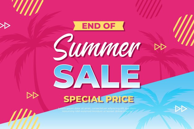 End of season summer sale - landing page