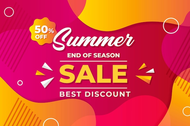 End of season summer sale - landing page