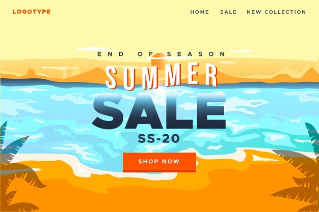 End of season summer sale landing page