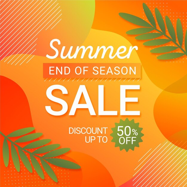 End of season summer sale