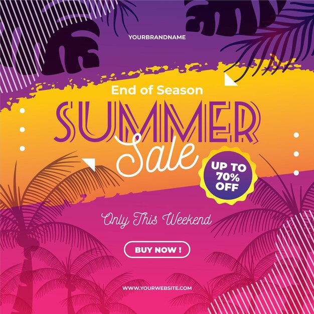 End of season summer sale