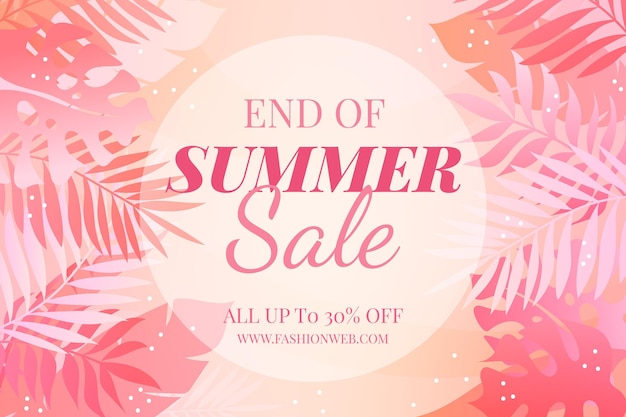 End of summer sale background