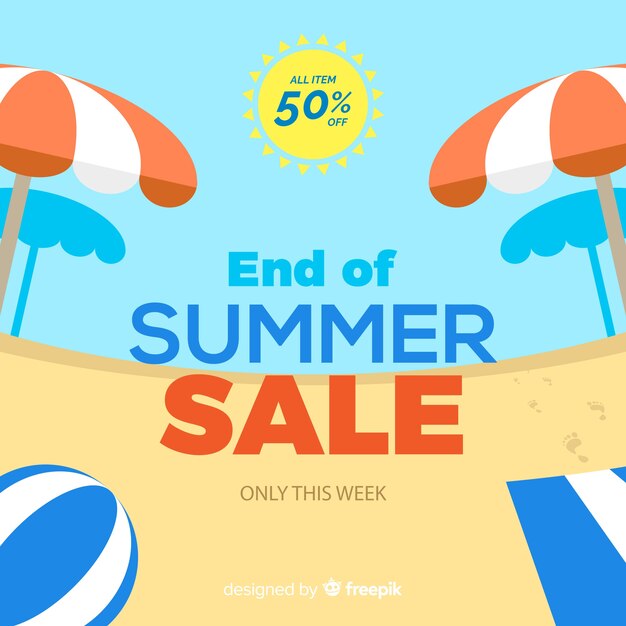 End of summer sales background