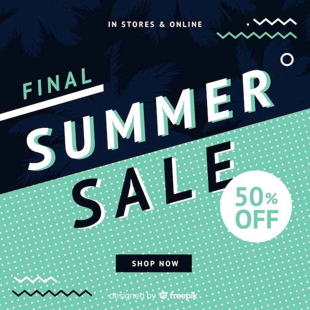 End of summer sales background