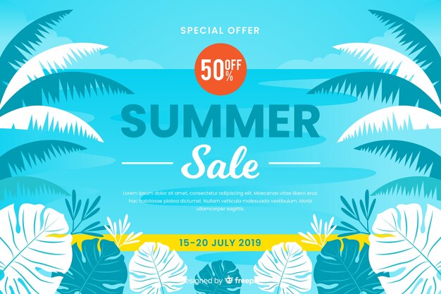 End of summer sales background