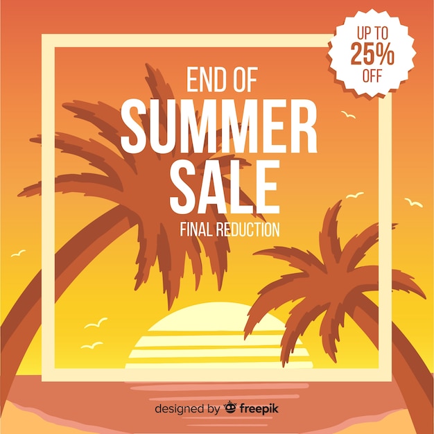 End of summer sales background