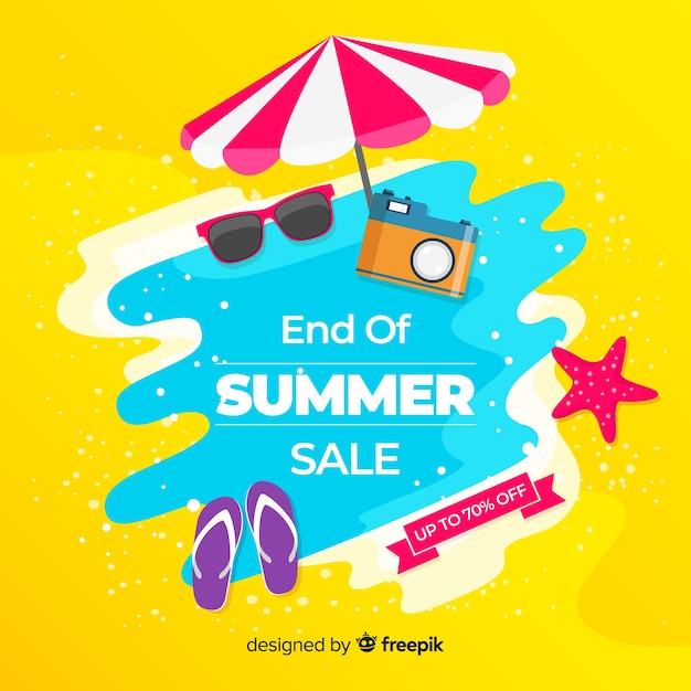 End of summer sales background