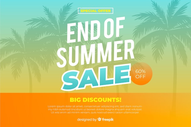 End of summer sales background