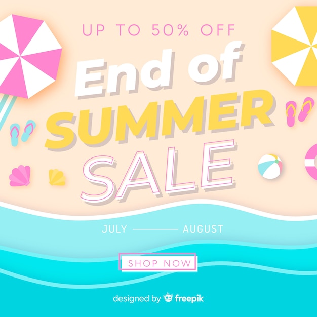 End of summer sales background