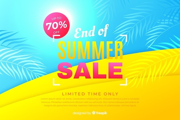 End of summer sales background