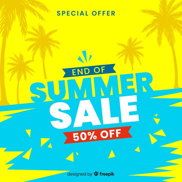 End of summer sales background