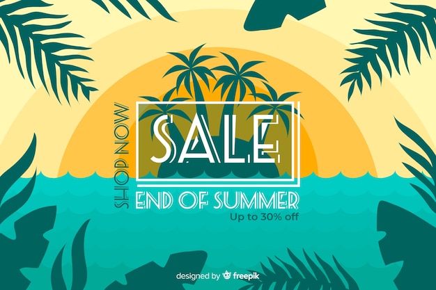 End of summer sales background