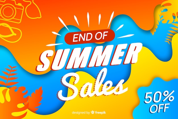 End of summer sales background