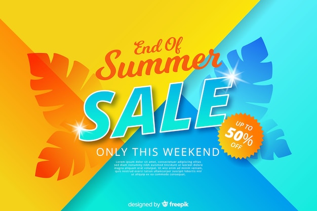 End of summer sales background