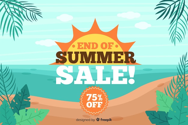 End of summer sales background