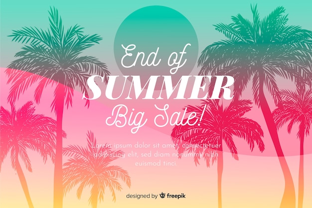 End of summer sales background