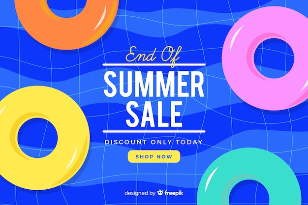 End of summer sales background