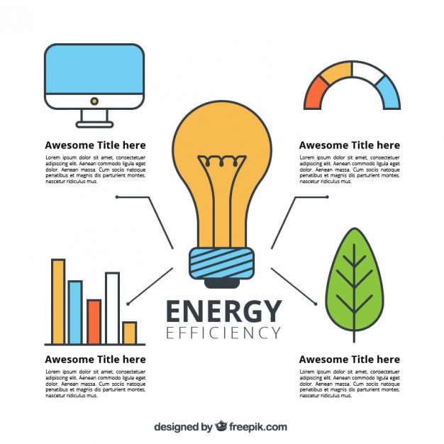 Free Vector energy efficiency diagram