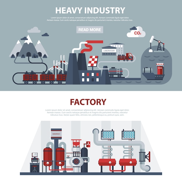 Free Vector energy and industry banners