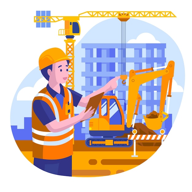 Free Vector engineering and construction illustration