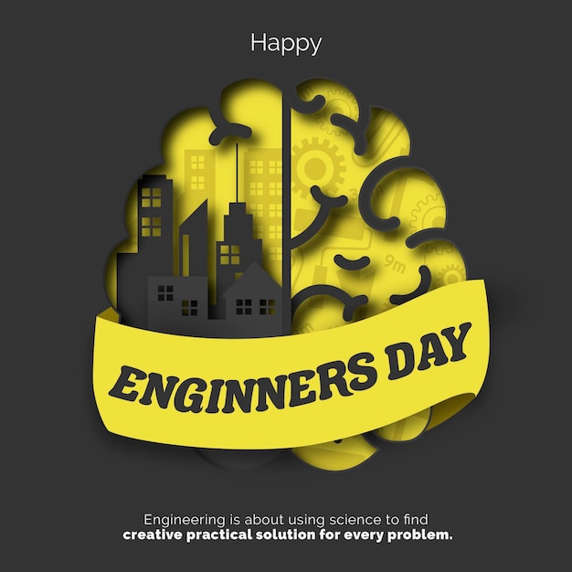 Free vector engineers day concept