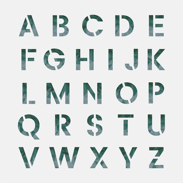 Free Vector the english alphabet capital letters vector