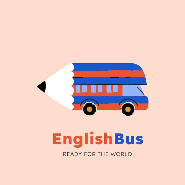 English logo design template