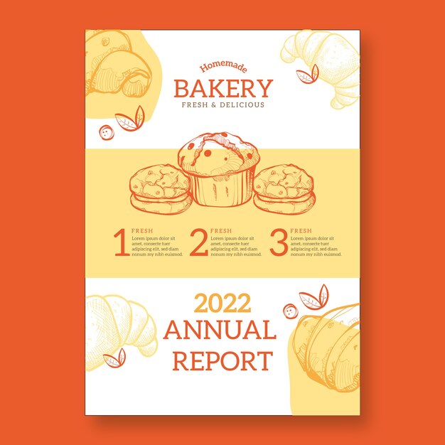 Engraving bakery shop annual report template