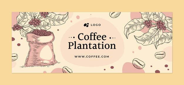 Engraving coffee plantation facebook cover