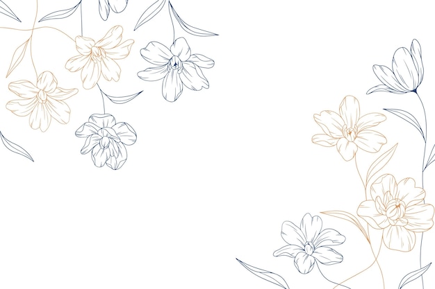 Free Vector engraving floral background