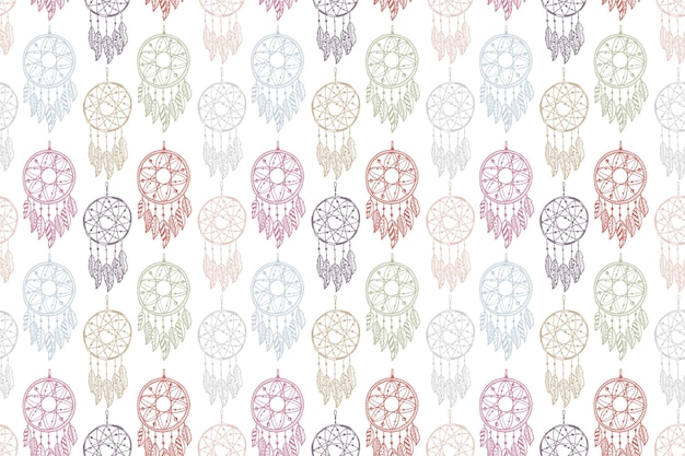 Engraving hand drawn boho pattern design