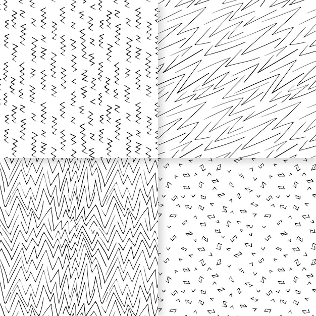 Engraving hand drawn pattern collection