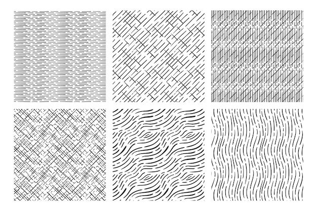 Free Vector engraving hand drawn pattern collection