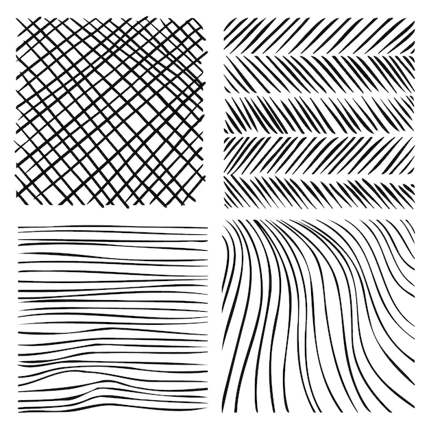 Free Vector engraving hand drawn pattern collection