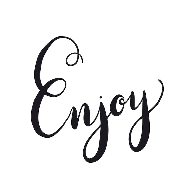 Enjoy handwritten typography style vector