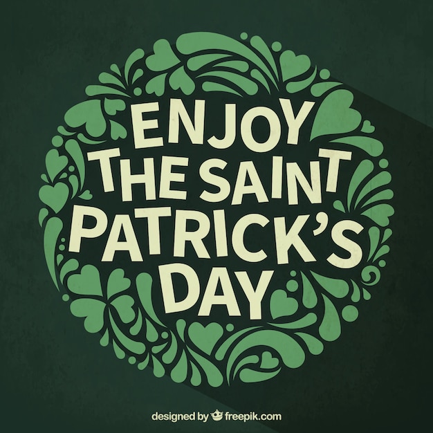 Free Vector enjoy the saint patricks day