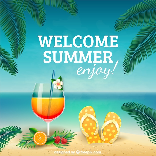 Free Vector enjoy the summer