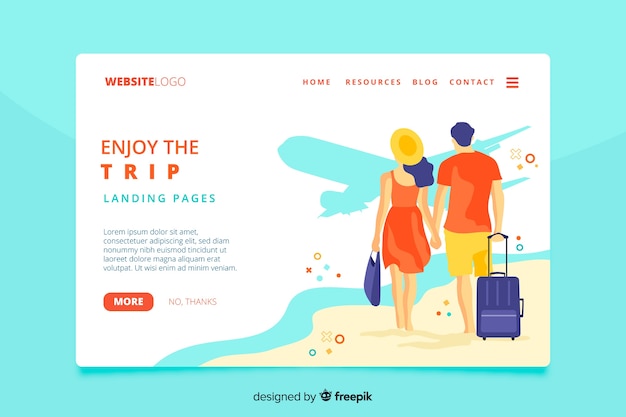 Enjoy the trip travel landing page