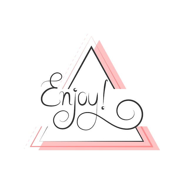 Enjoy typography badge design vector