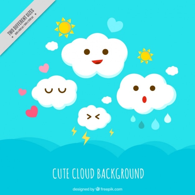 Free Vector enjoyable background of nice clouds 